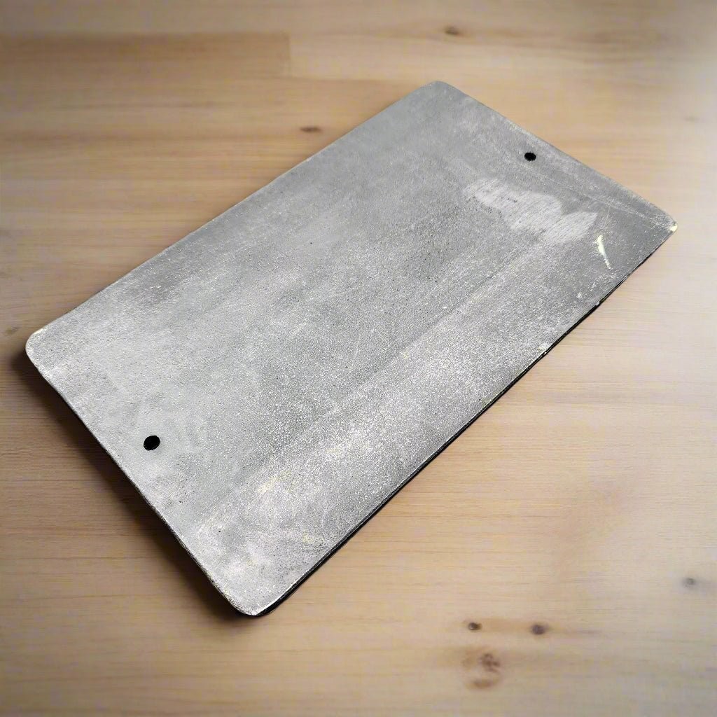 Asylum For The Criminally Insane Cast Iron Plaque Raised Lettering (5" x 8")