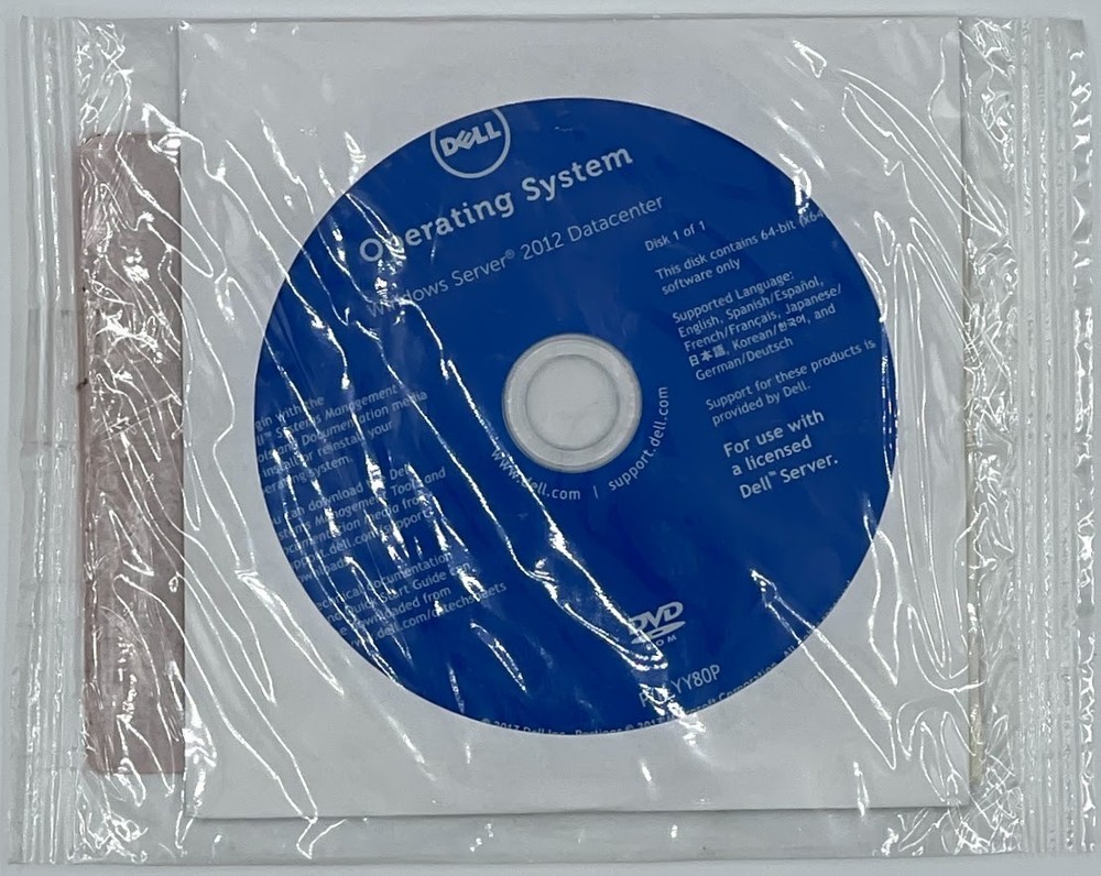 Dell / Microsoft Windows Server 2012 Datacenter Downgrade Edition Media / 480TV