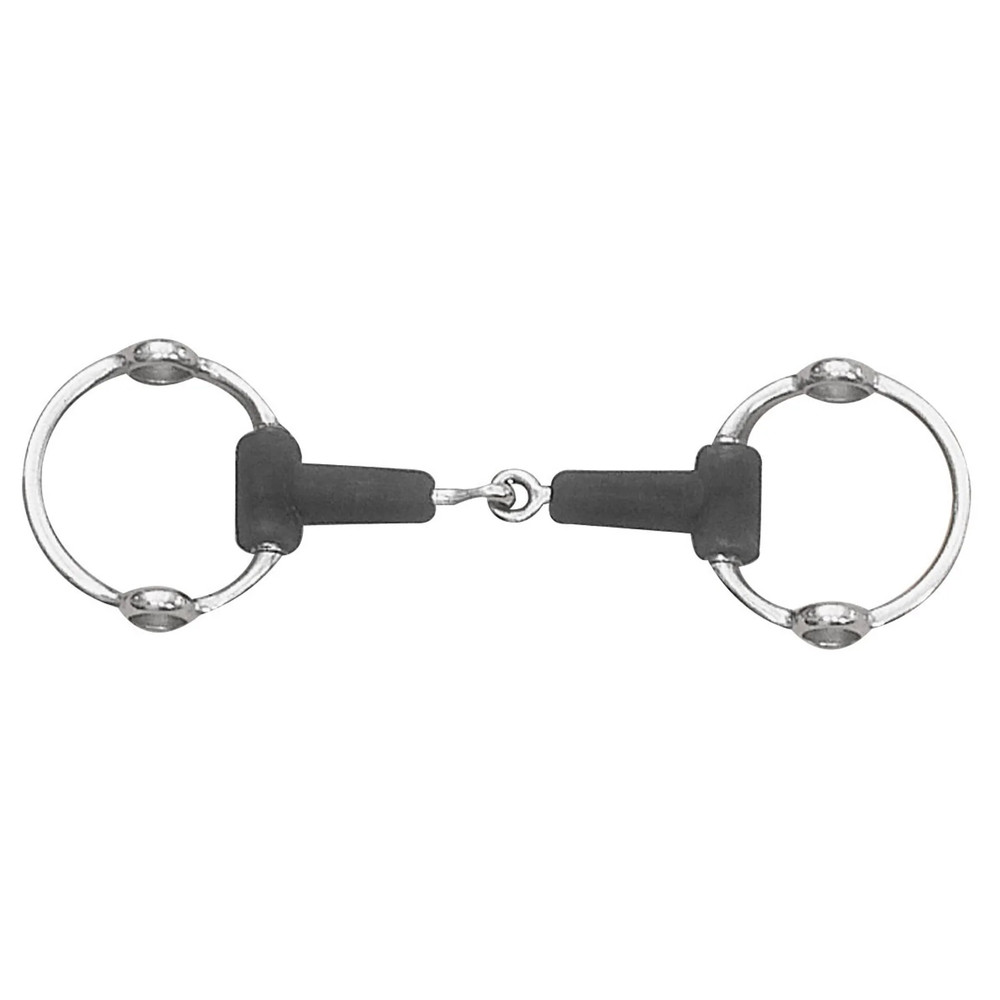 Jointed Rubber Eggbutt Gag Bit