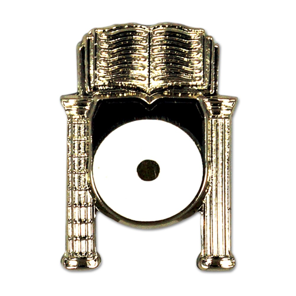 Point within a Circle Inside Columns Masonic Lapel Pin