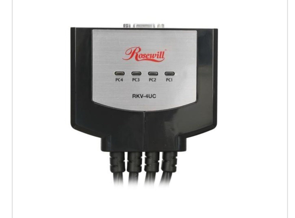 Rosewill 4 Port USB Cable KVM Switch RKV-4UC