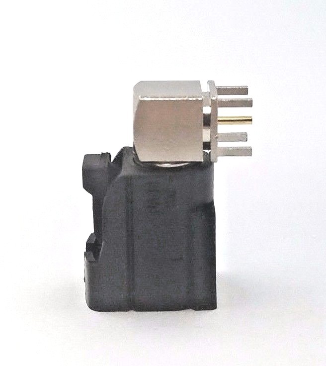4pcs Fakra Right Angle Jack PCB Mount, Key Code: A (Black)