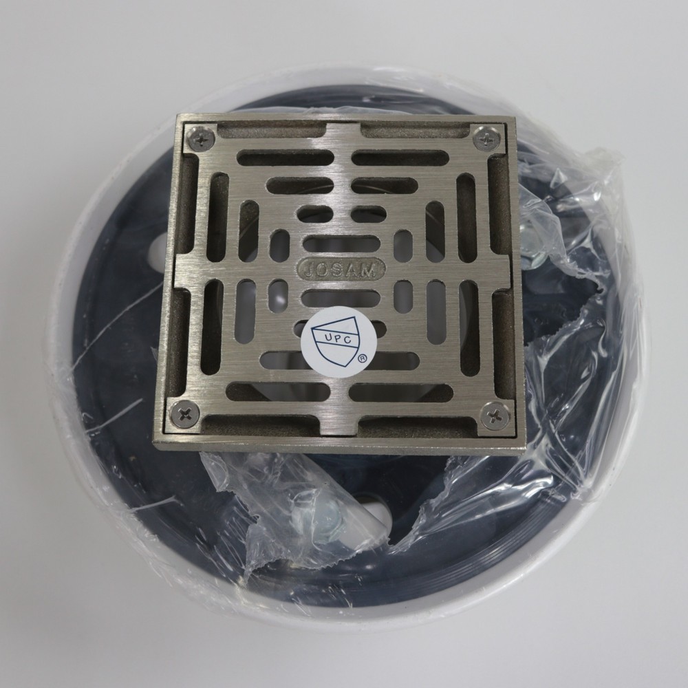 Josam SP-JFD-302J-5S Square Adjustable PVC Floor Drain