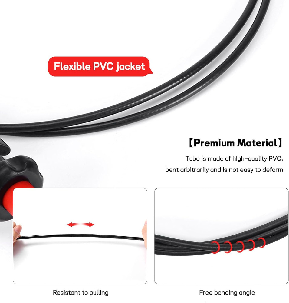 10FT Heavy Duty Vernier Adjustable Lock Cable 55204 Throttle Control Red