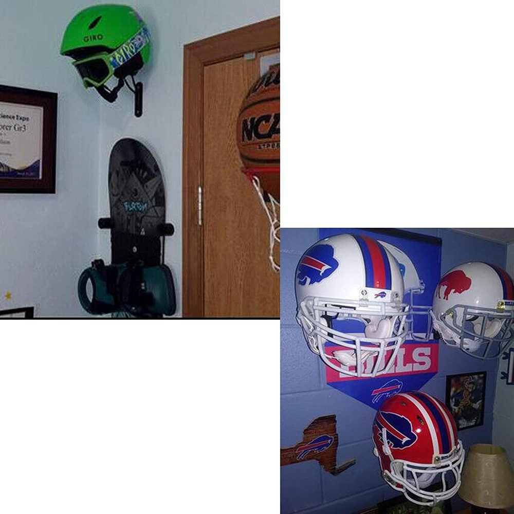 AUXPhome Professional Design - Wall Mounted Helmet Rack Storage No