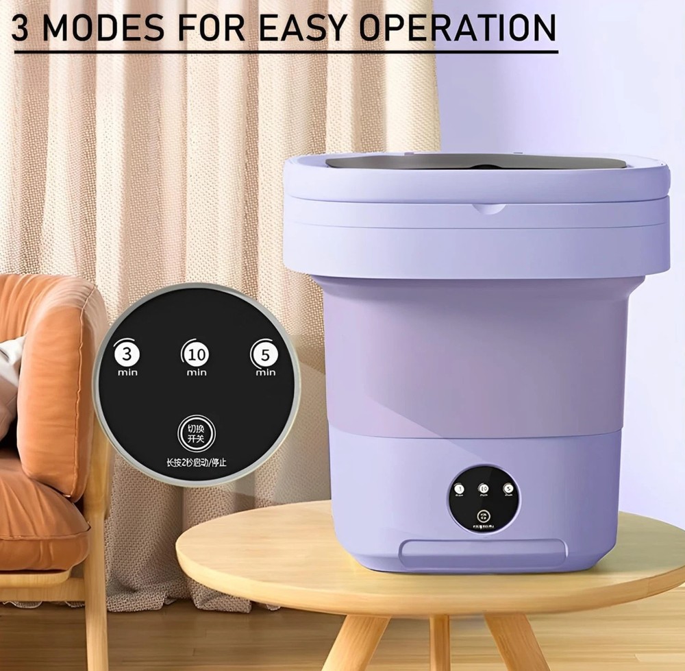 Portable Washing Machine Mini Washer,11L Upgraded Large Capacity Foldable Washer