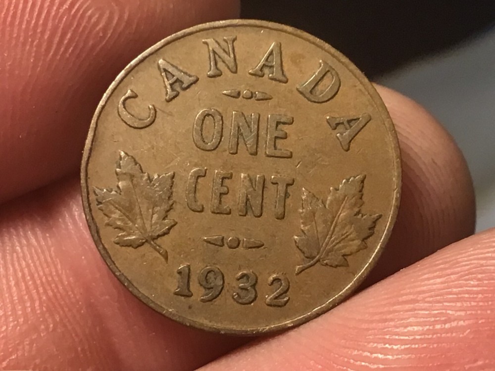 1932 Canada Cent, Canadian Penny, 1 Cent