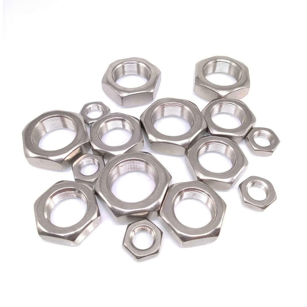 20pcs M16 x 1.5mm Fine Thread Hex Half Thin Jam Nuts A2 304 Stainless Steel