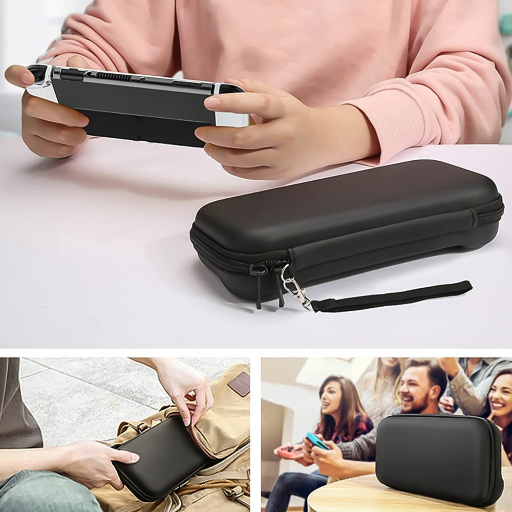 Carrying Case Bag+Tempered Glass Protector+Shell Cover For Nintendo Switch OLED