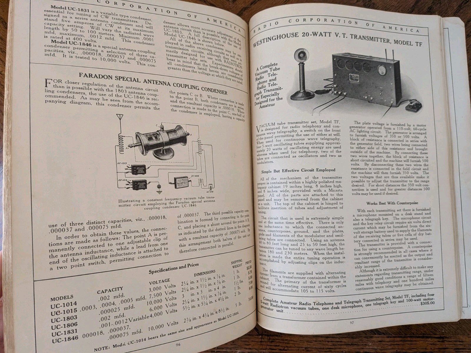 1922 RCA Radio Enters The Home ( Cover Missing )