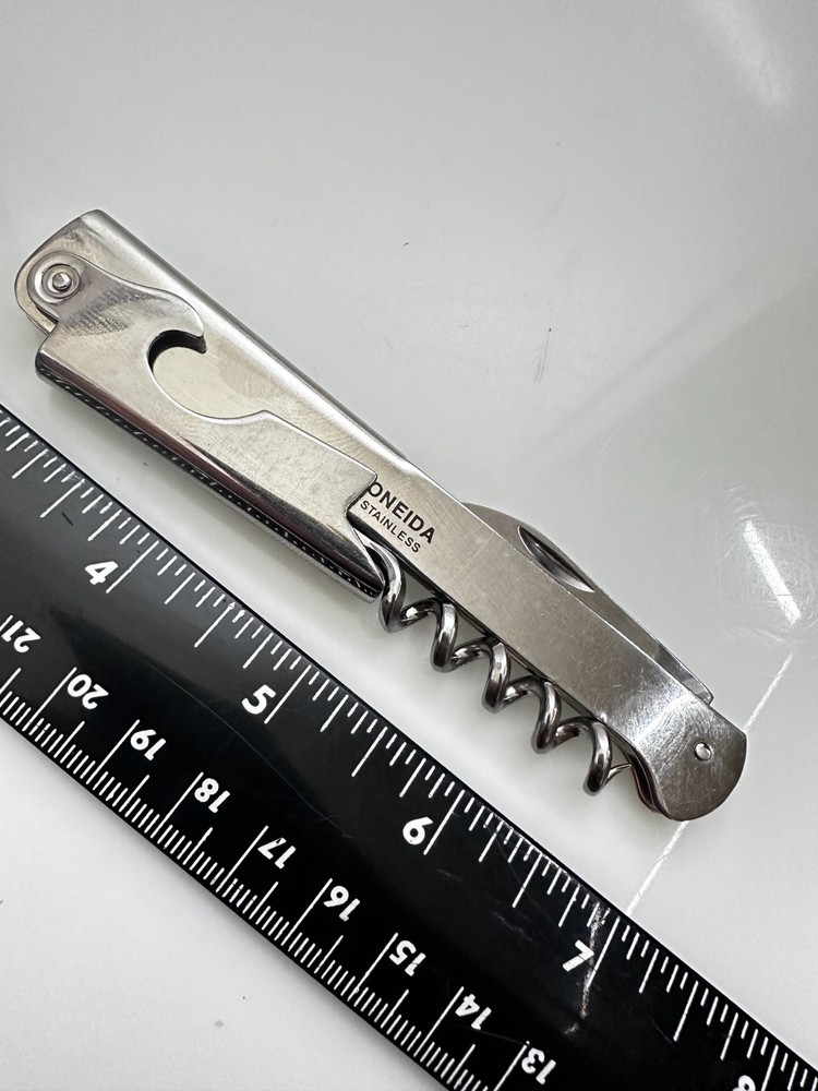ONEIDA Stainless Classic Slim Corkscrew Wine Key Opener
