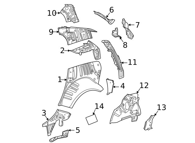 Genuine GM Rear Driver Side Window Panel Extension 84029592