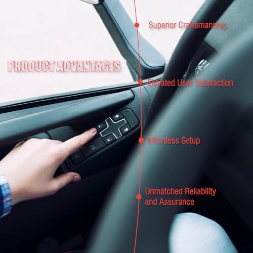 93570-3X031RAS Gray Master Power Window Switch Compatible with AUTO DOWN Grey