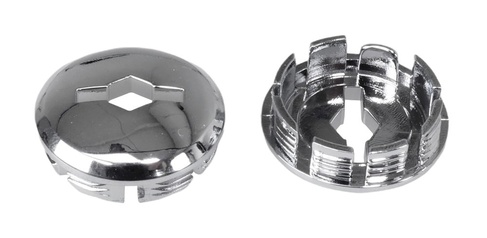 Crank Dust Cap Cover Plastic (PAIR) CHROME