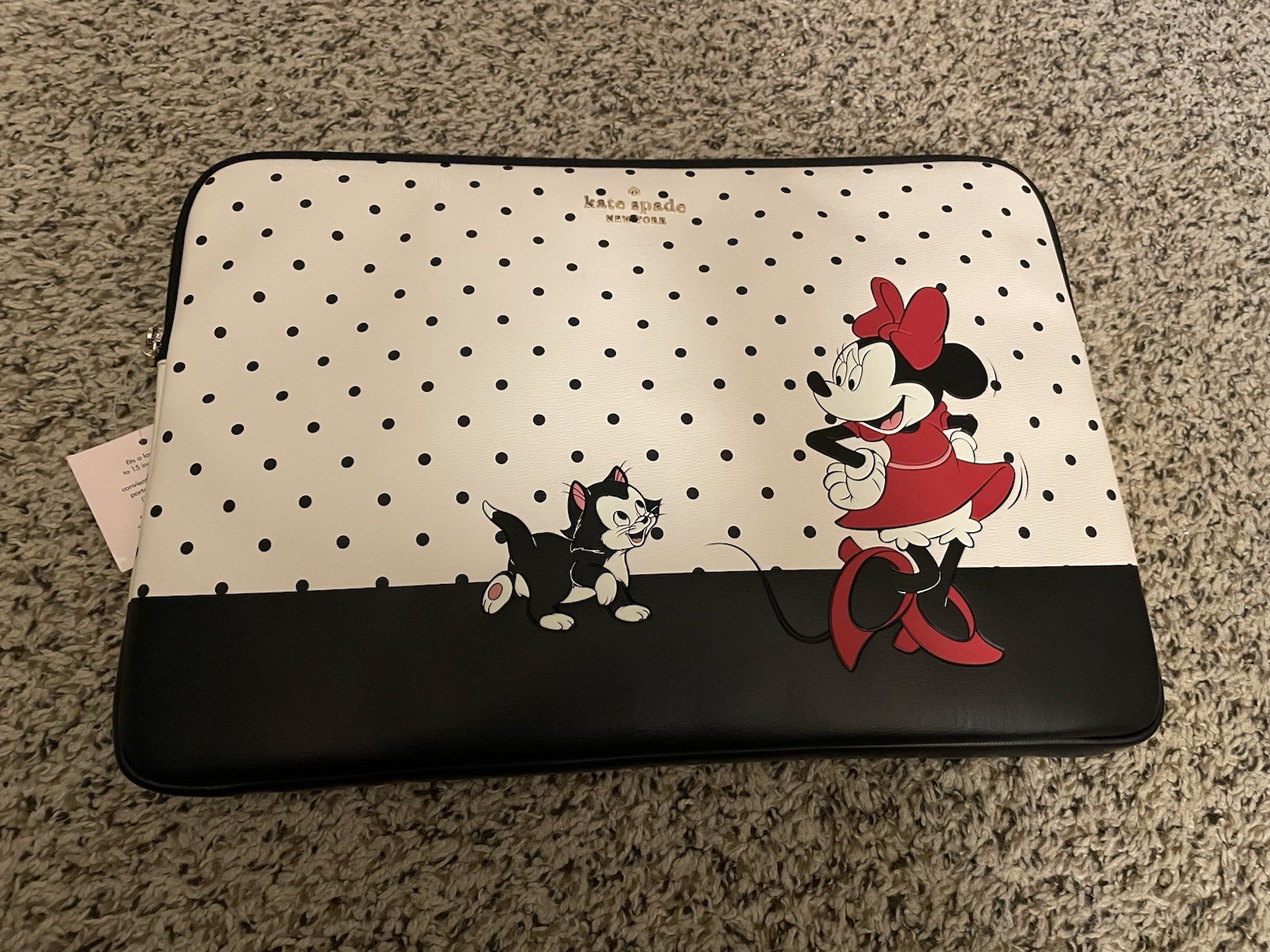 Kate Spade Disney Minnie Mouse Figaro Cat Laptop Sleeve Limited Edition