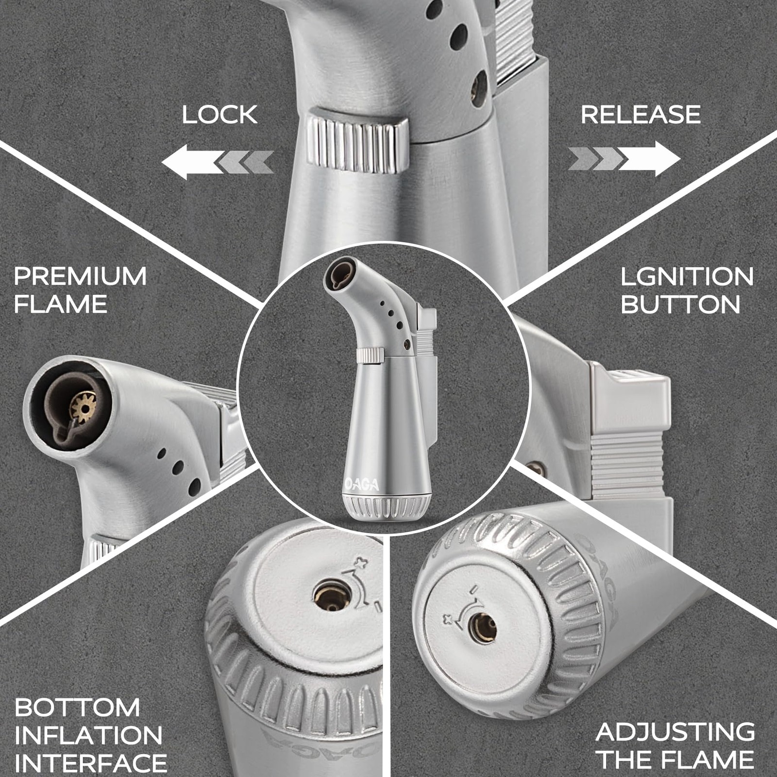 Whiskey Smoker Kit with Torch - Portable Bag, 4 Wood Chips, Cocktail Smoker I...
