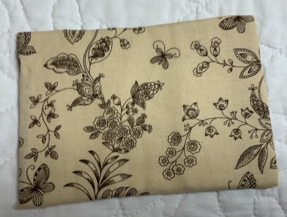 Antique Patchwork Quilt Table Topper, Nine Patch, Triangle, Early Calicos, Brown