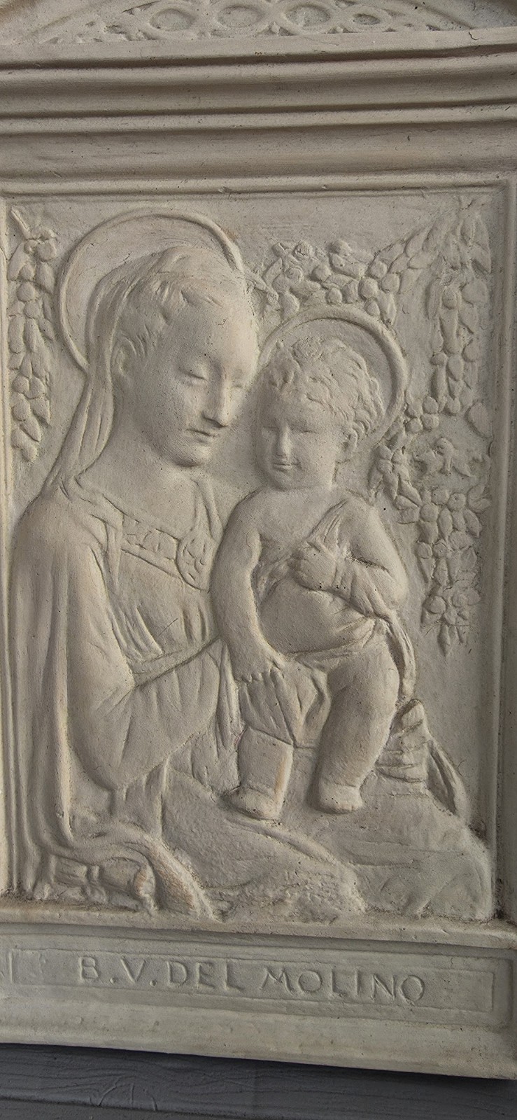 Stucco bas-relief depicting the Madonna and Child painting collection