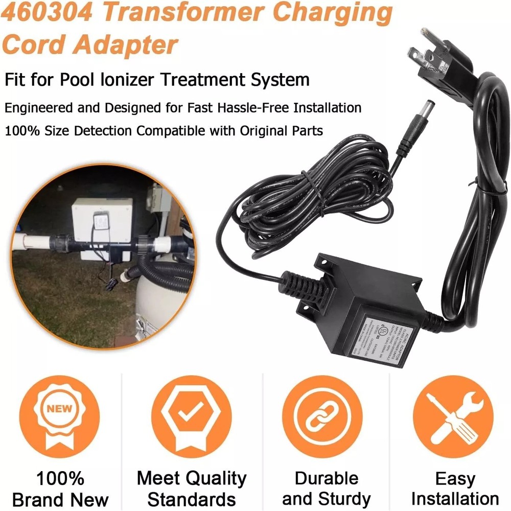 460304 Ionizer Transformer, Replacement Charging Cord Adapter