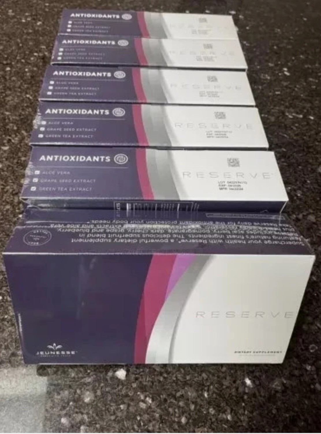 6 Box Jeunesse Reserve Resveratrol Antioxidants  Supplement Gel Packs ~ Exp 2027