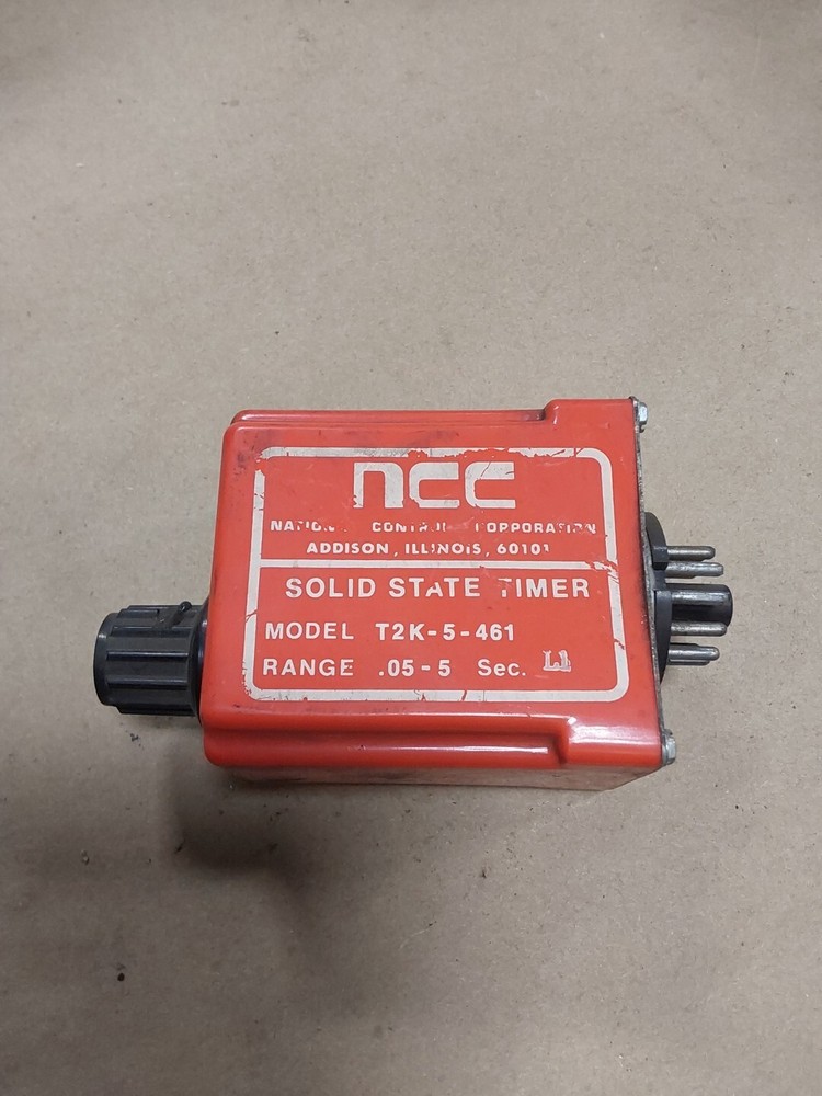 NCC T2K-5-461 Solid State Timer .05-5 Sec Range 120VAC 50/60Hz