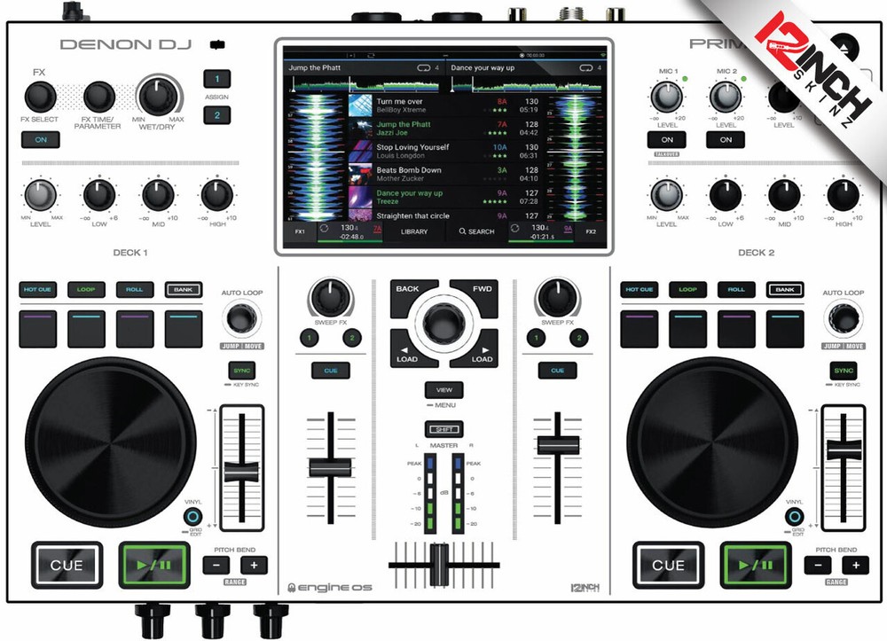 Denon Prime GO Skin - white/grey