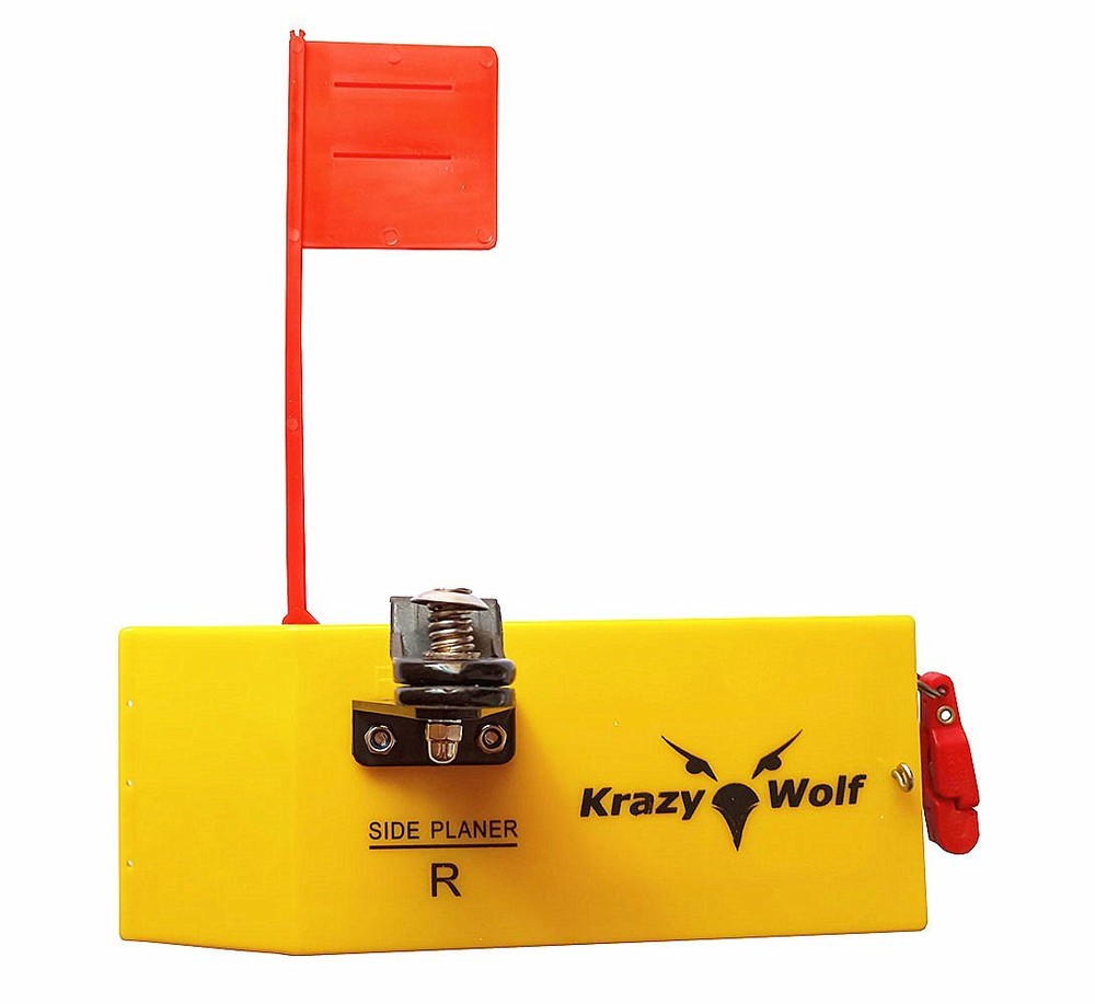 Planer Board (P009),Includes Spring Flag System,Left&Right L8 xW3,Pair,Yellow