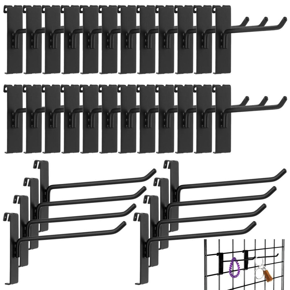 Gridwall Hooks 6 Inch 32 Pcs Display Hooks for Grid Wall Hooks for Grid Wall ...