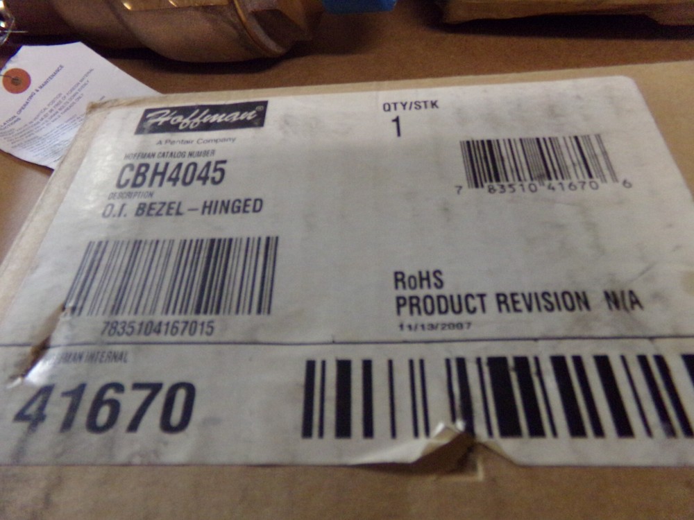 Hoffman CBH4045 Hinged Bezel New Old Stock