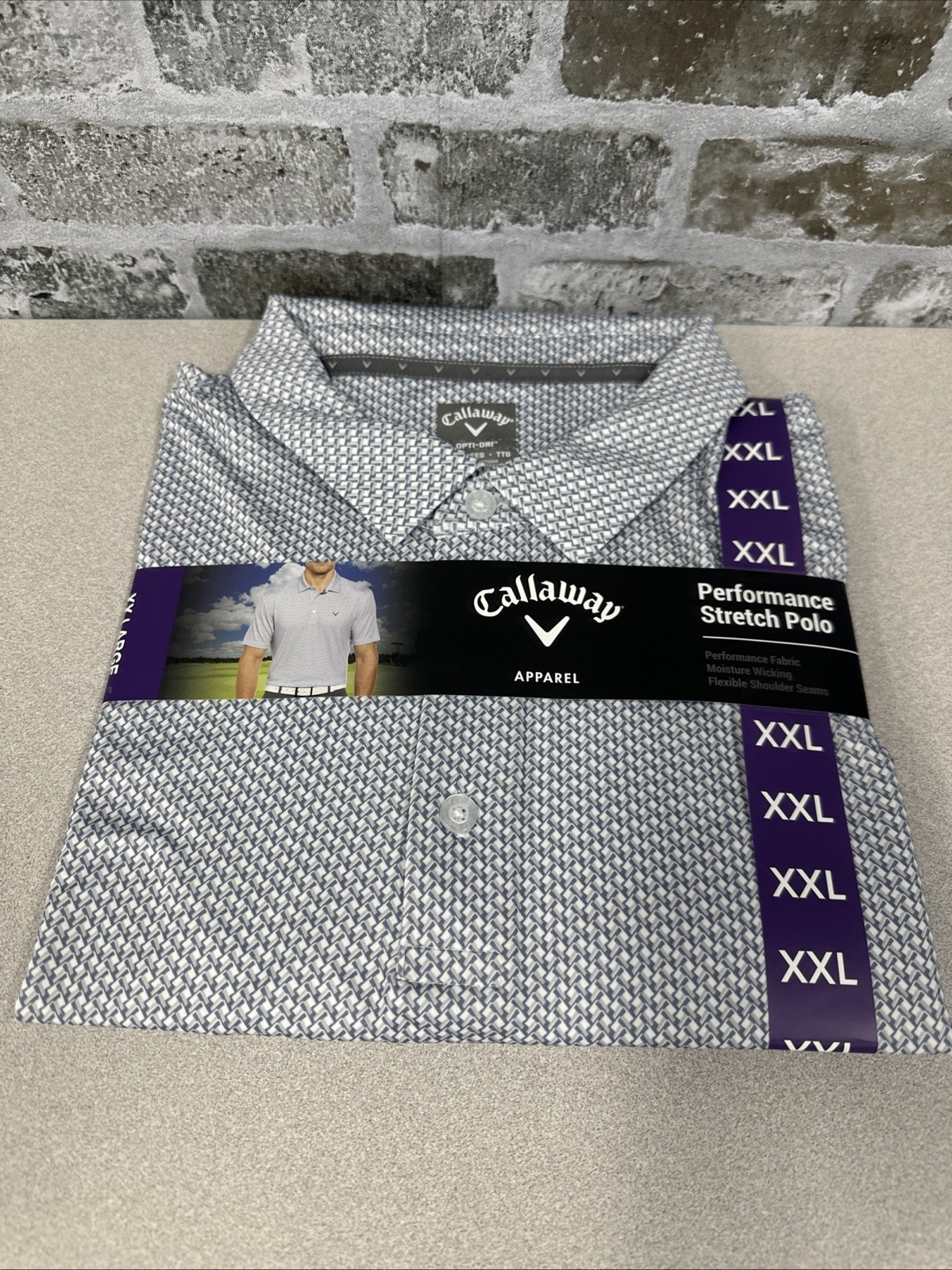 Callaway Men's Performance Golf Polo Moisture Wicking XXL White