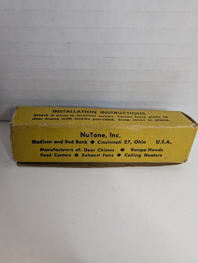 Vintage NuTone PB-3 Modern Pushbutton Gold Anodized