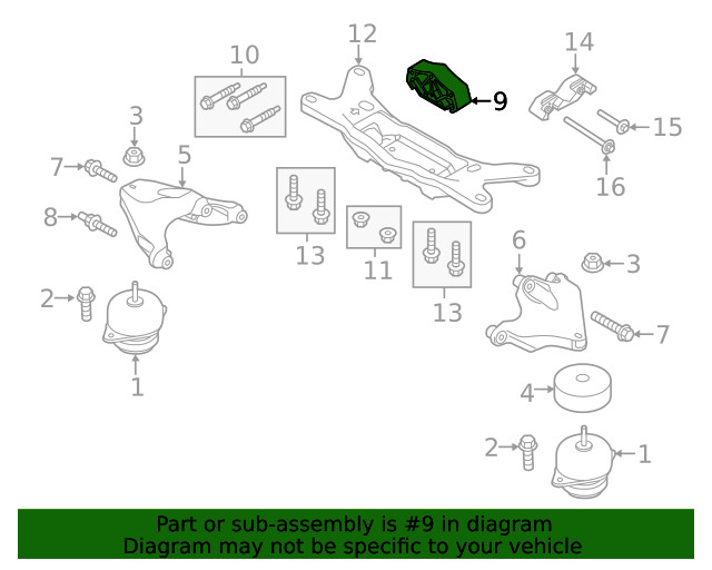 Genuine Ford Mount BR3Z-7E373-B