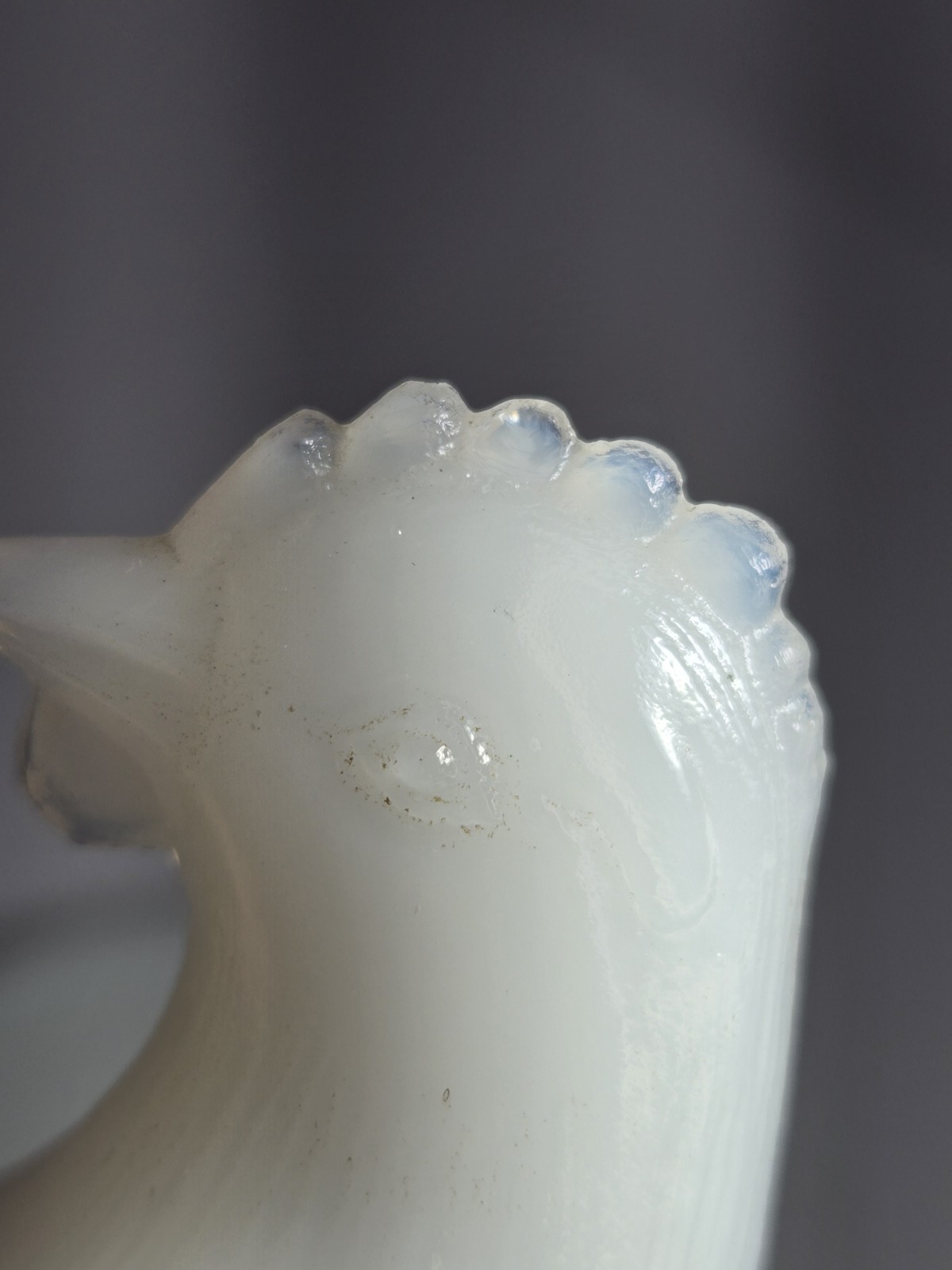 Vintage Milk Glass Hen on Nest Trinket Candy Dish White 4.25" MCM