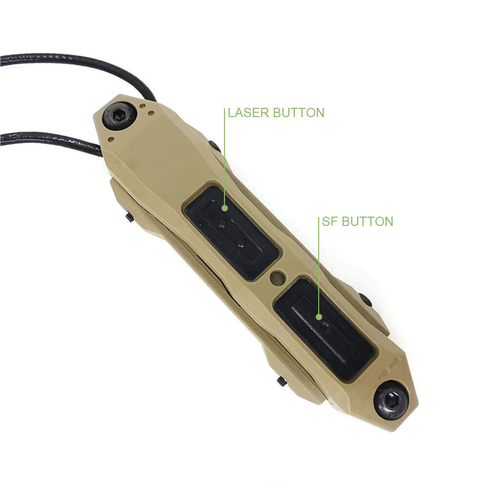 Tactical Dual Pressure Remote Switch Button 3.5MM/SF Plug - PEQ NGAL Flashlight