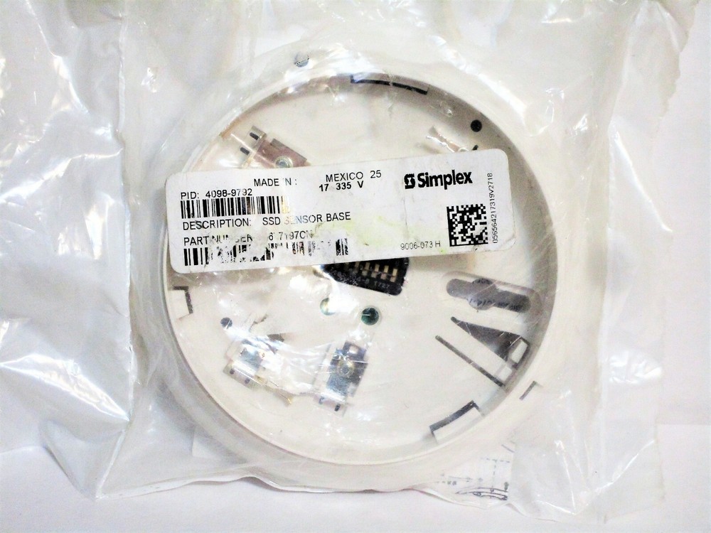 SIMPLEX 4098-9792 SSD Sensor Detector Base, TrueAlarm Photoelectric Sensor Mount