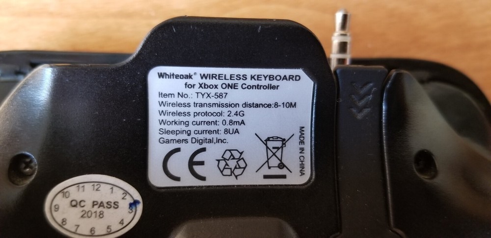 Whiteoak Wireless Keyboard for Xbox One TYX-587 ***Missing USB Dongle***