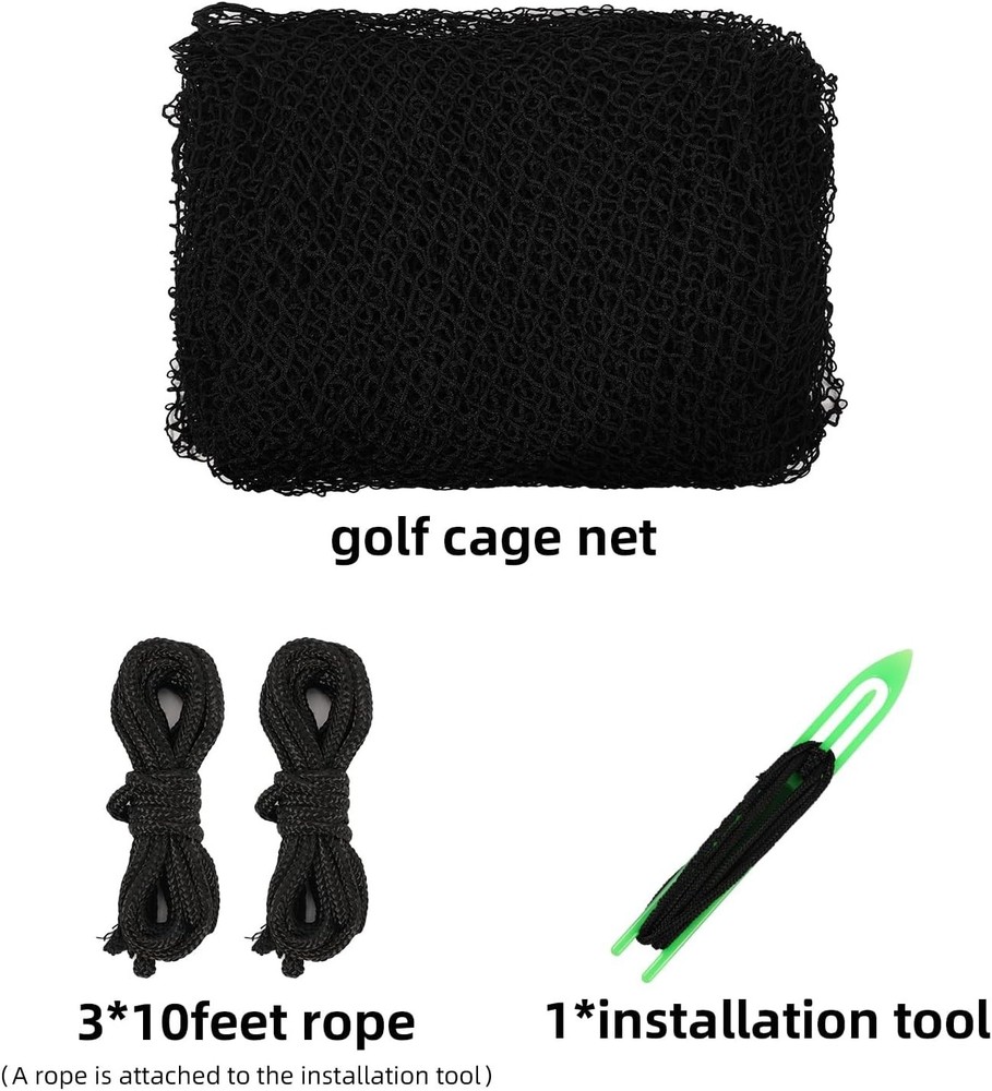 10x10 ft Heavy-Duty Golf Practice Net with Installation Tools & Accessories