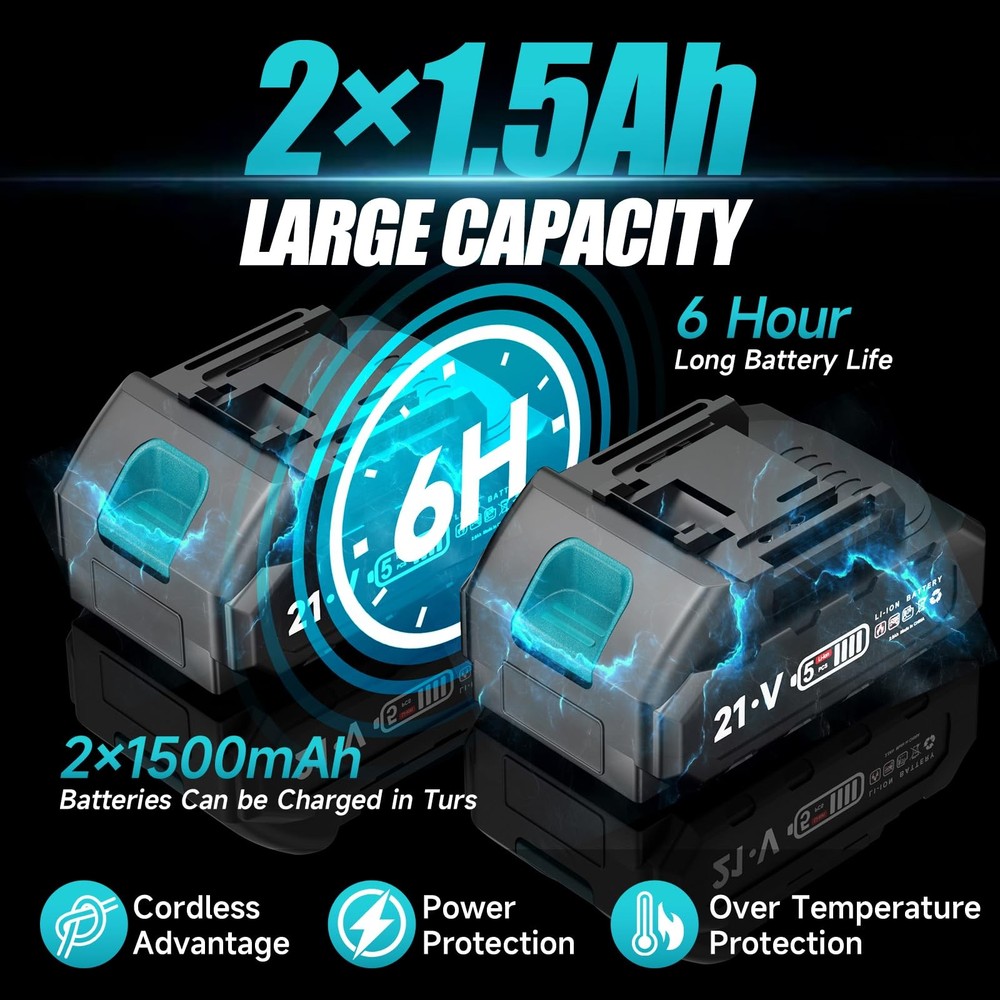 Cordless Tile Vibration Tool, Tile Vibration Leveling Machine with 2 × 1500ma...