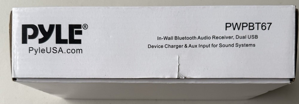 PYLE PWPBT67 In-Wall Bluetooth Audio Receiver, Dual USB Device Charger & Input