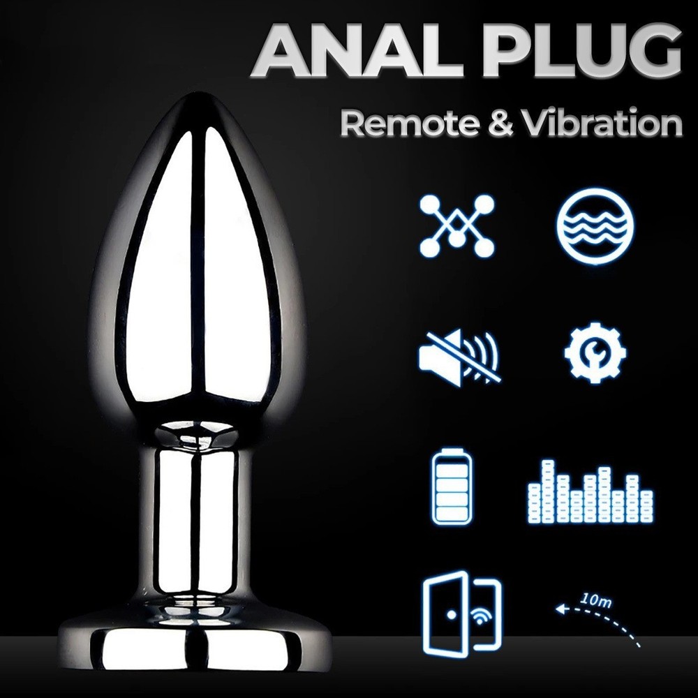 Remote Control Anal Plug Vibrator, 10 Modes Vibrating Butt Plug, Small Butt Plug