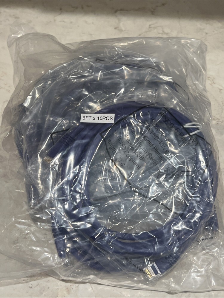 Cat6 Shielded SSTP Ethernet Booted Patch Cable 6ft lot (10 UNITS)