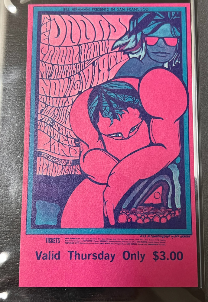 🔥 1967 The Doors Fillmore Auditorium Thur Nov 16 San Francisco CA PSA Mint 9