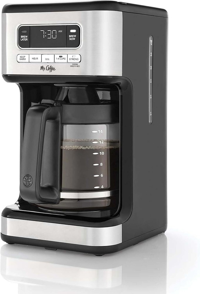 Mr. Coffee  Stainless Steel 14 Cup Programmable Coffee Maker Auto Clean Function