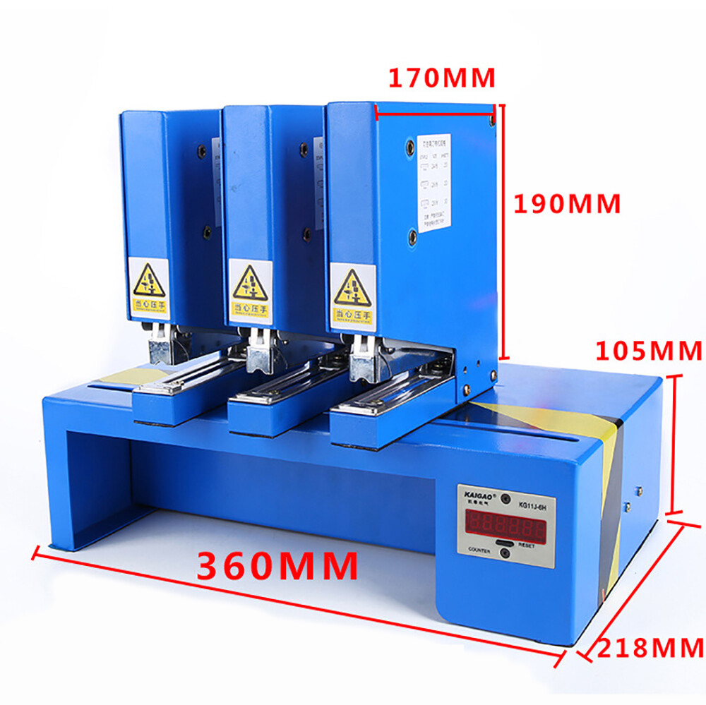 220V Pneumatic Binding Machine Electric Automatic Stapler Paper Binder + Counter