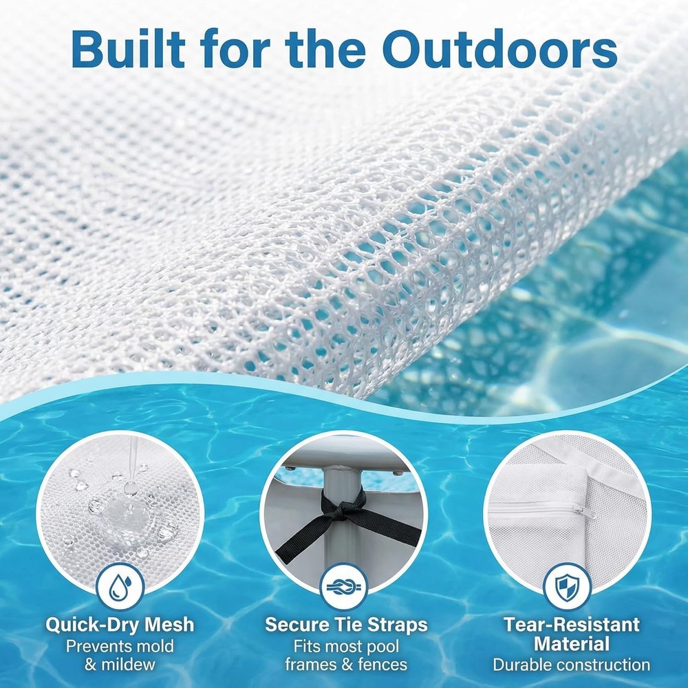 Poolside Mesh Storage Bags 4-Pack Toy Noodle Float Organization Durable Polye...