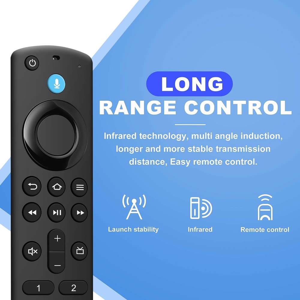 Replacement Voice Remote Control Compatible with Fire 3rd GEN Remote, Black