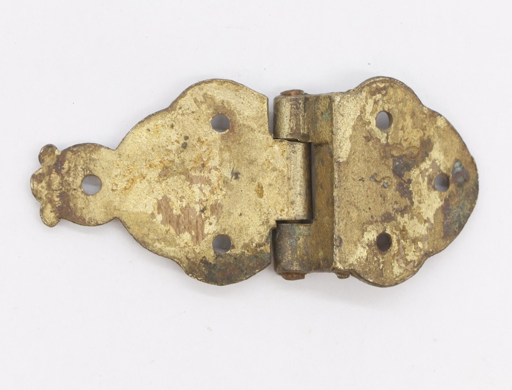 Antique 4 in. Victorian Bronze Offset Ice Box Hinge