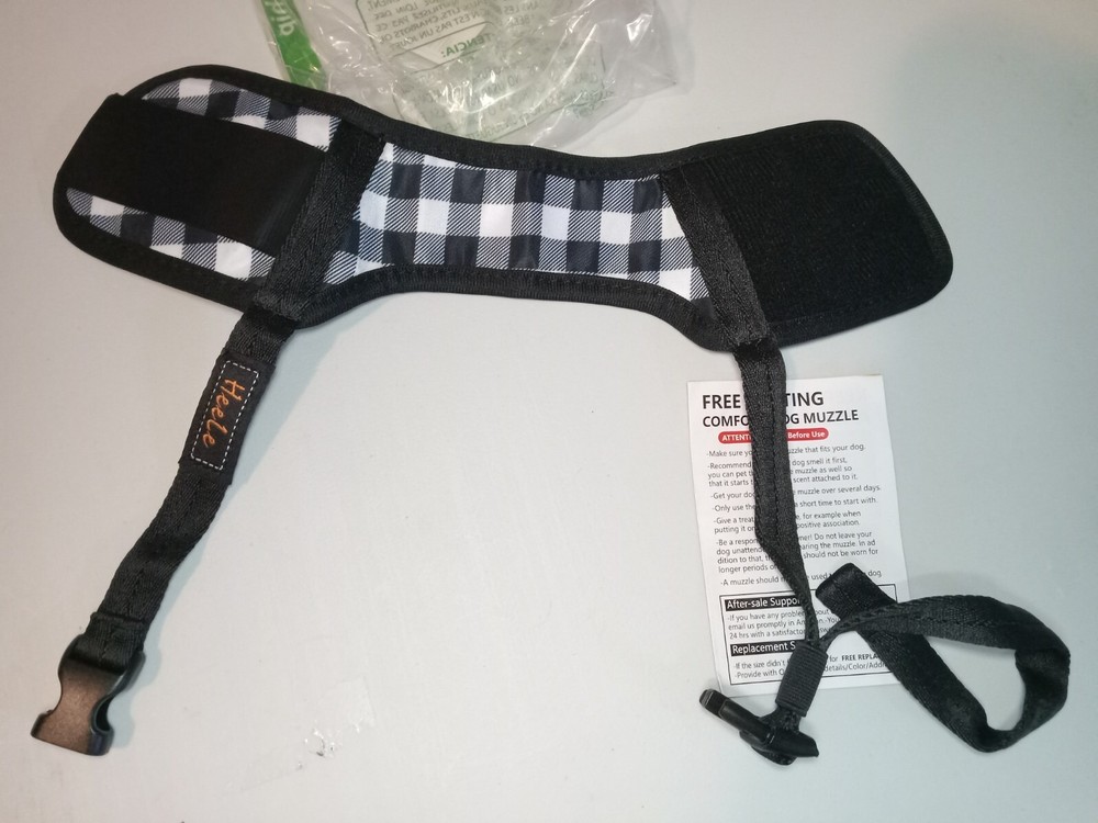 HEELE Dog Muzzle,Soft Nylon Print Muzzle Air Mesh Breathable Adjustable