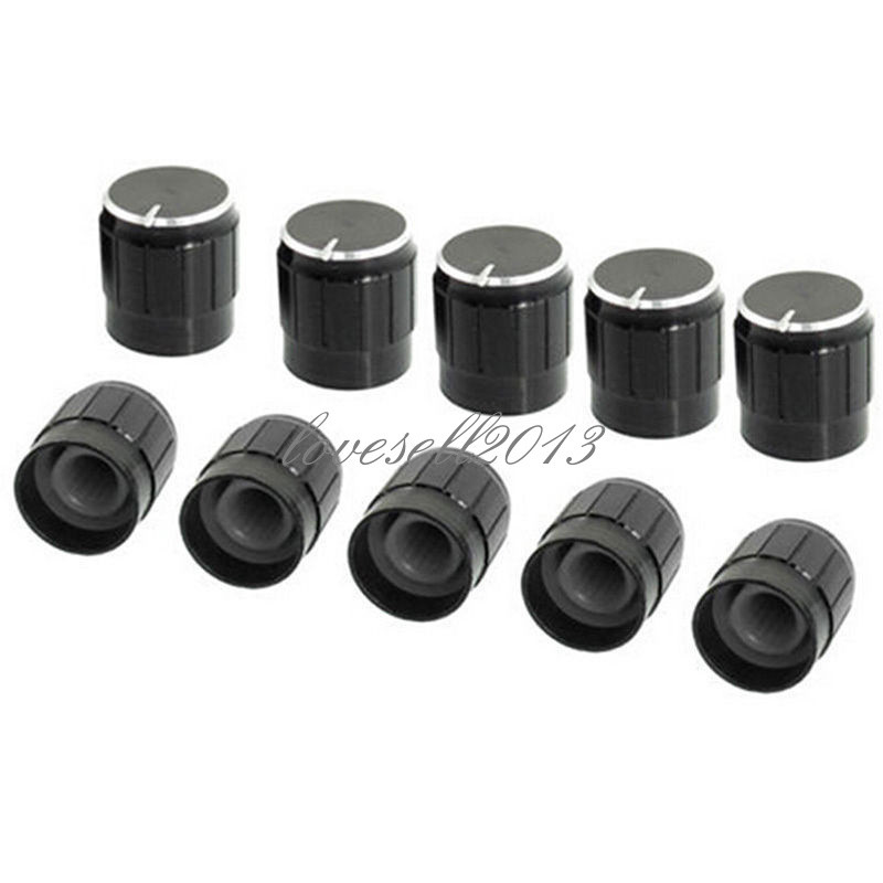 5pcs Volume Control Rotary Knobs For 6mm Dia Potentiometer Durable