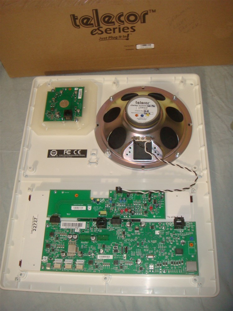 TELECOR ESERIES E2444-LD-MA DISPLAY CALENDAR CLOCK SPEAKER STROBE (l3)- READ!
